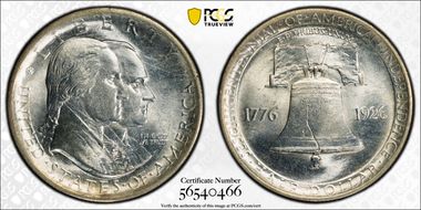 1926 50C Sesquicentennial MS62