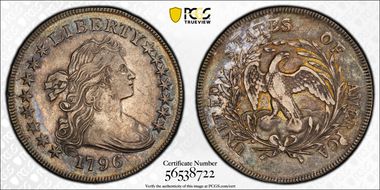 1796 $1 Large Date, Small Letters XF45