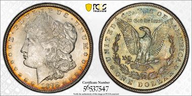 1878 7TF $1 Reverse of 1879 MS63
