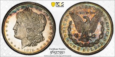 1878-S $1 VAM 17A, Denticle Clash MS66