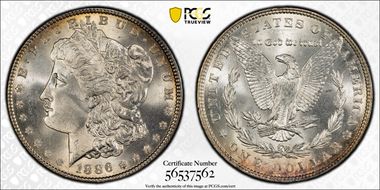 1886 $1 MS66