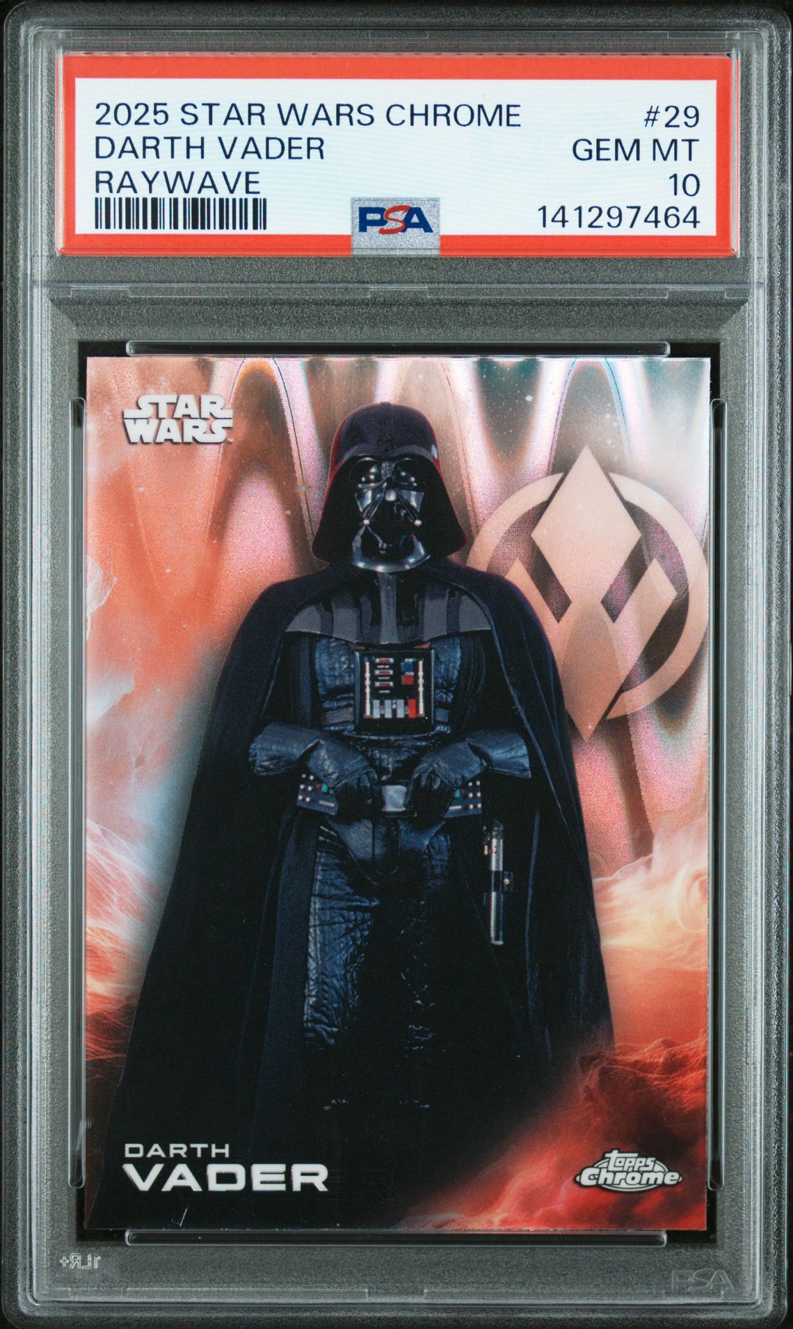 2025 Topps TOPPS CHROME STAR WARS RAYWAVE #29 Darth Vader front