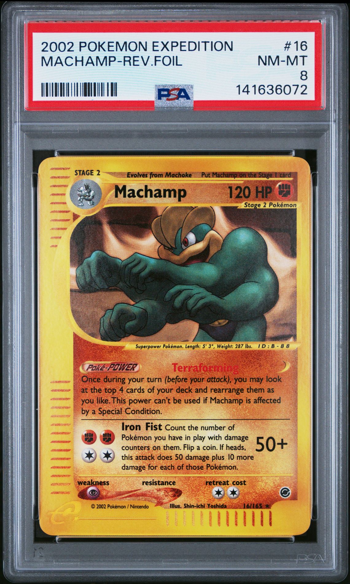 2002 Pokemon POKEMON EXPEDITION Foil #16 Machamp-Rev.Foil front