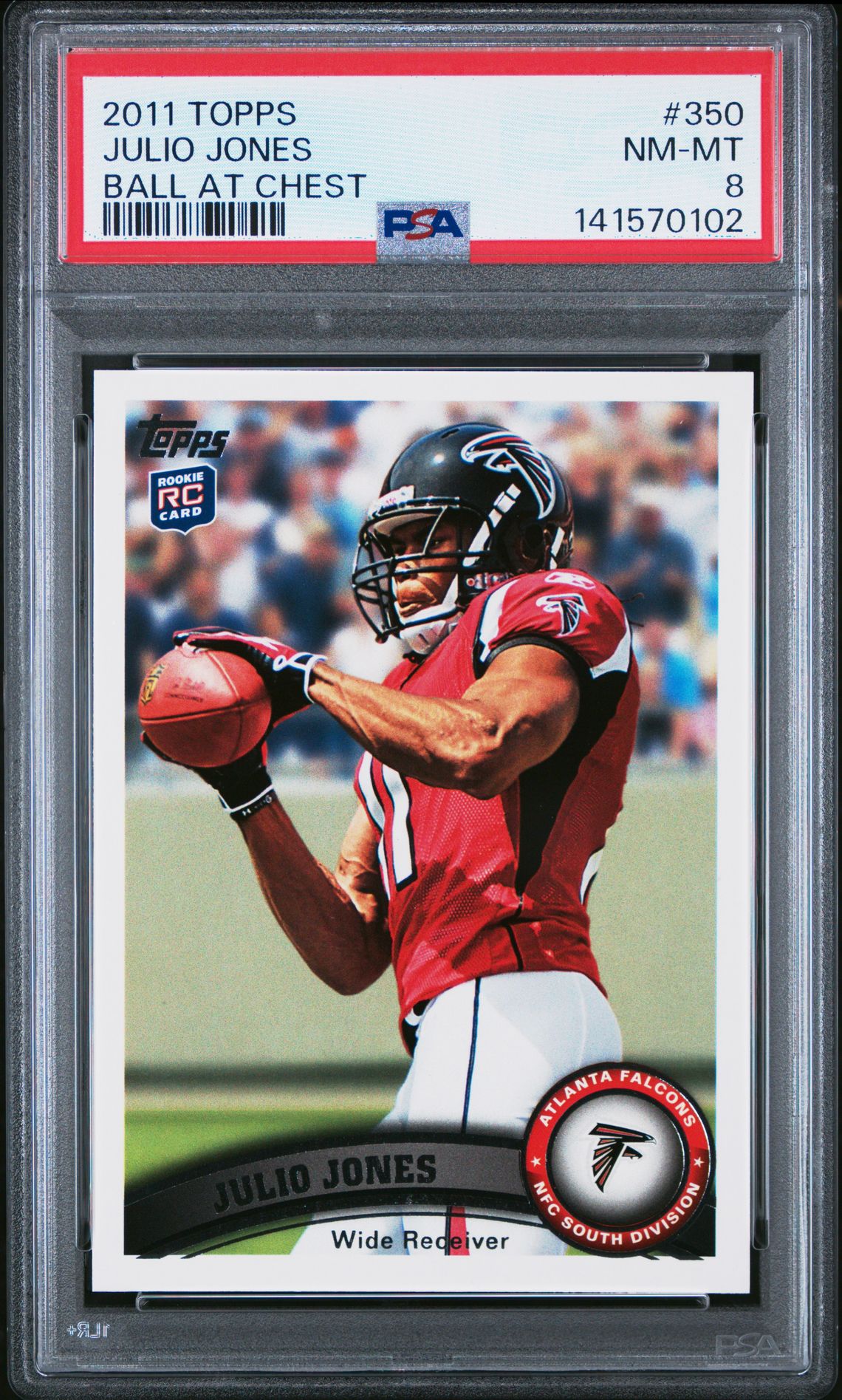 2011 Topps TOPPS BALL AT CHEST #350 Julio Jones front