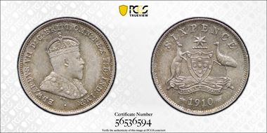 1910 6D KM-19 Ag MS65
