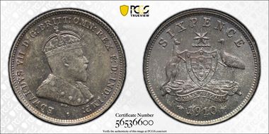 1910 6D KM-19 Ag MS65