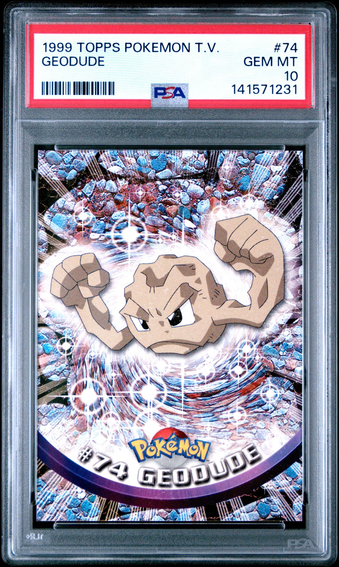 1999 Topps TOPPS POKEMON TV #74 Geodude front
