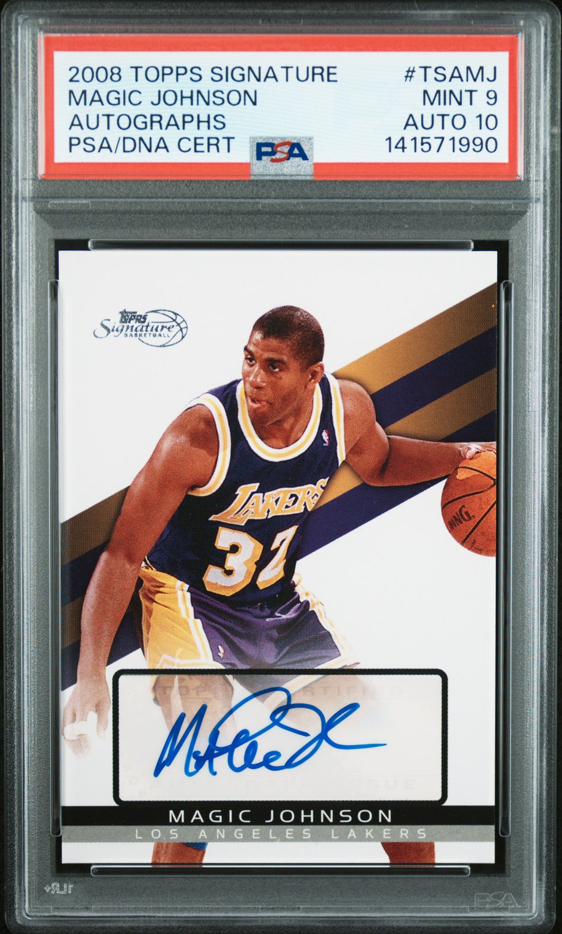 2008 Topps TOPPS SIGNATURE AUTOGRAPHS #TSAMJ Magic Johnson front