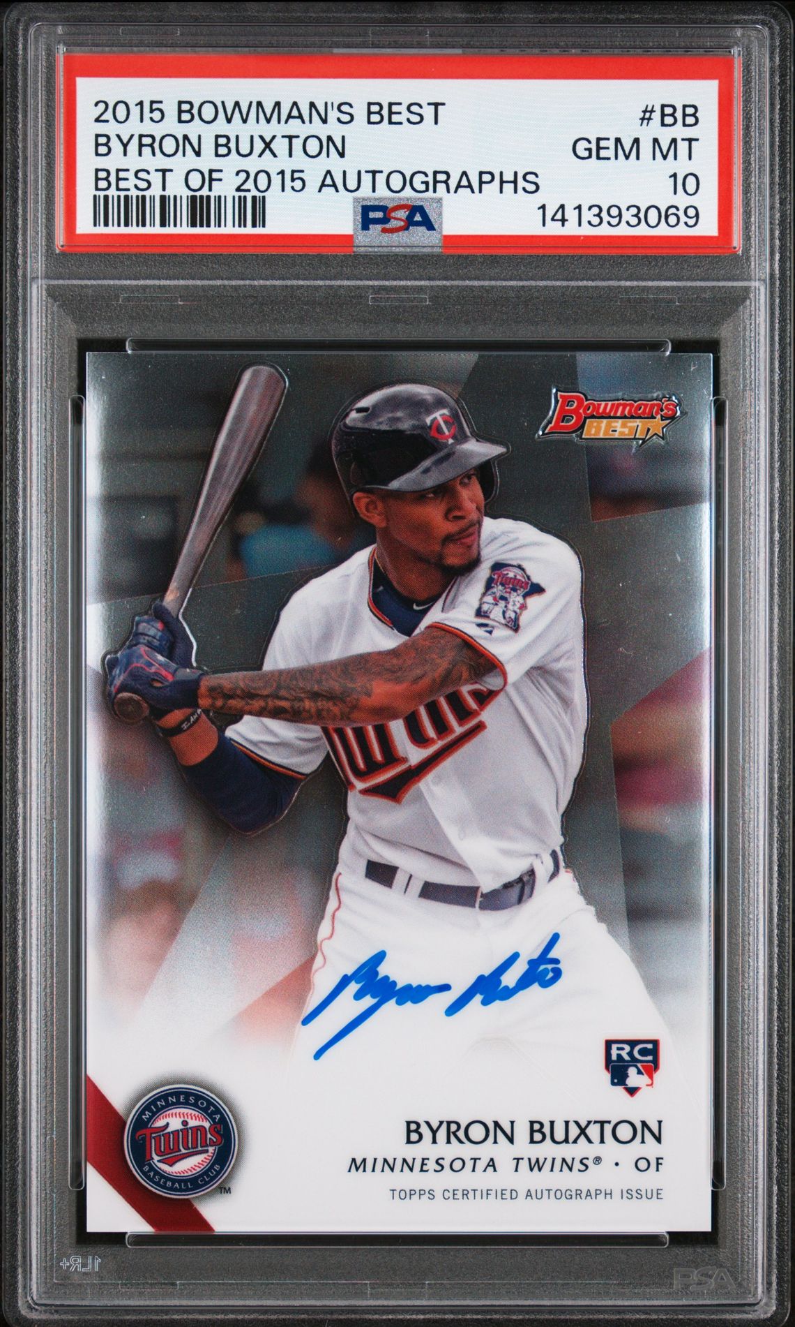 2015 Bowman BOWMAN'S BEST BEST OF 2015 AUTOGRAPHS #BB Byron Buxton front