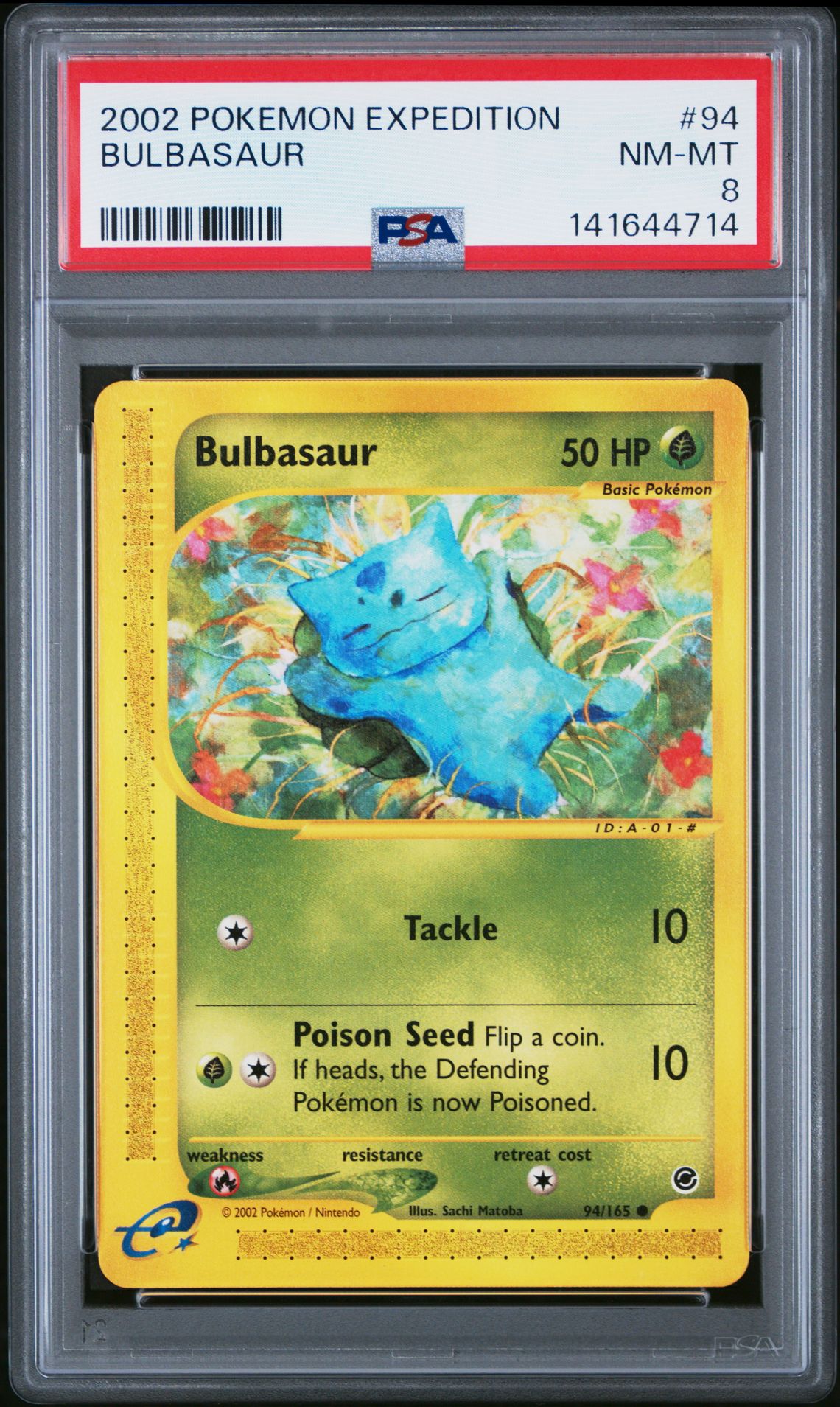 2002 Pokemon POKEMON EXPEDITION #94 Bulbasaur front