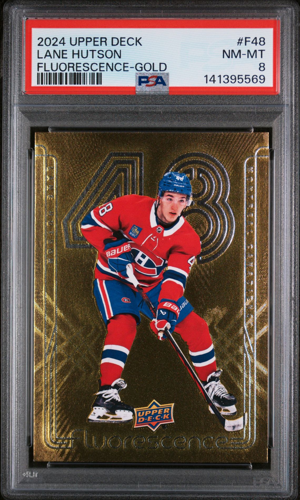 2024 Upper Deck UPPER DECK FLUORESCENCE GOLD #F48 Lane Hutson front