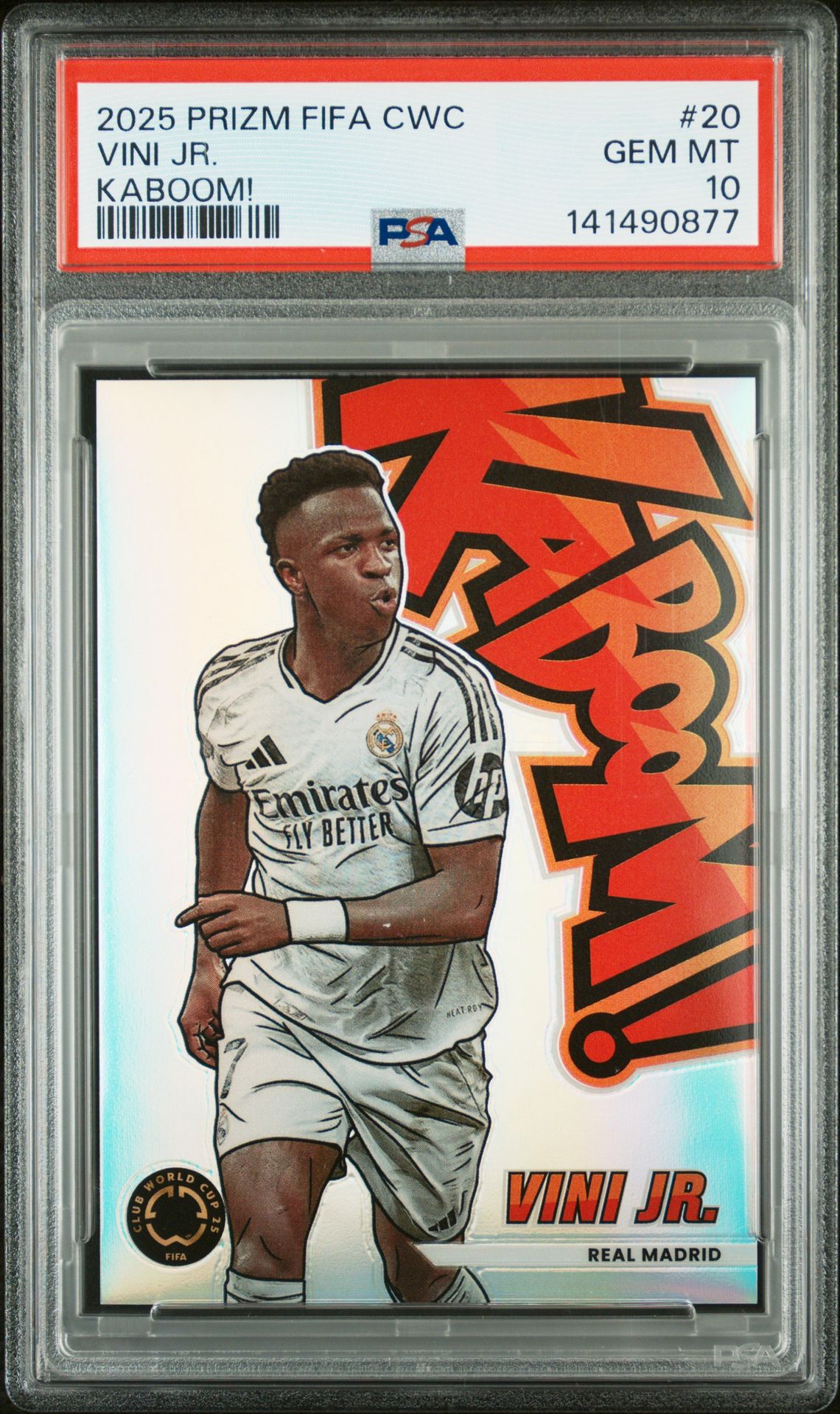 2025 Panini PANINI PRIZM FIFA CLUB WORLD CUP KABOOM! #20 Vini Jr. front