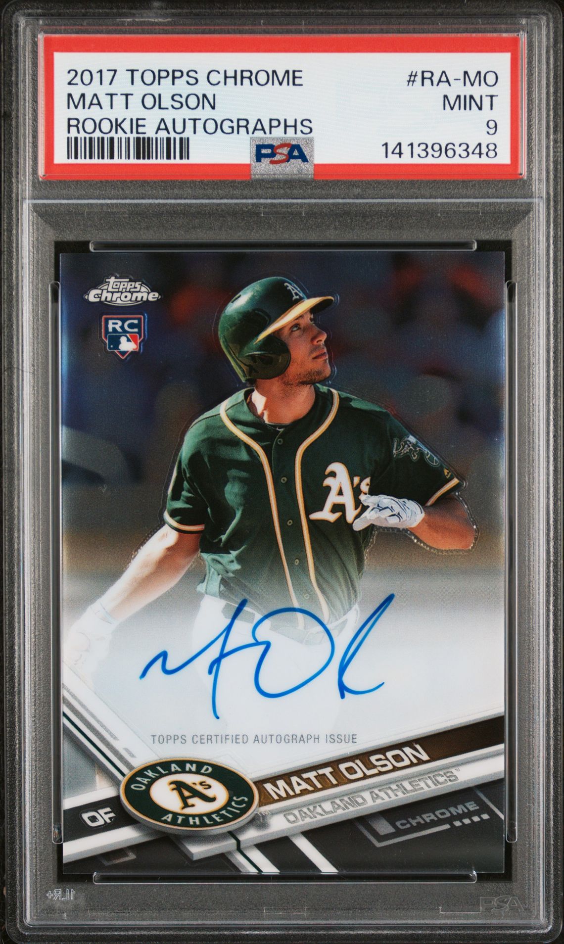 2017 Topps TOPPS CHROME ROOKIE AUTOGRAPHS #RA-MO Matt Olson front