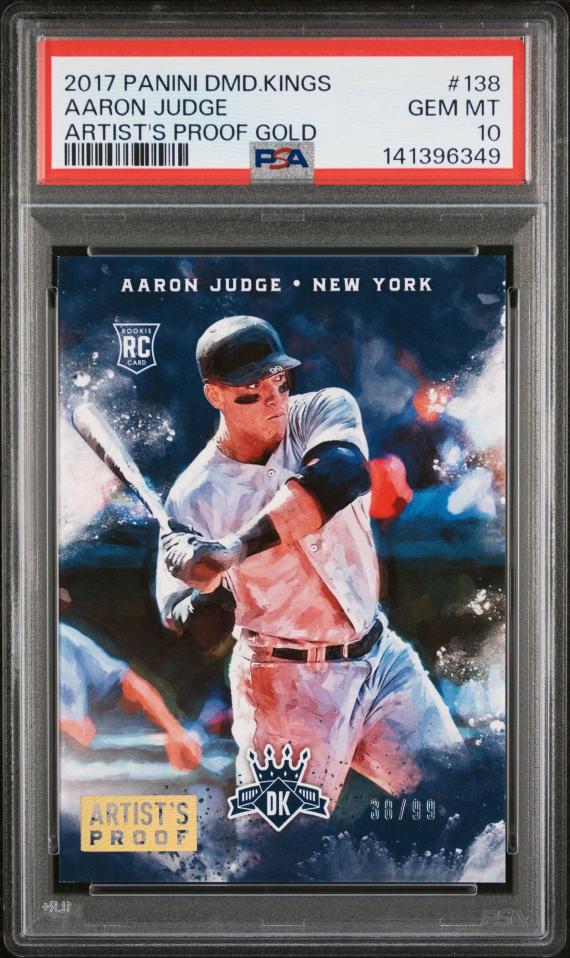 2017 Panini Panini Diamond Kings ARTIST'S PROOF GOLD #138 Aaron Judge front