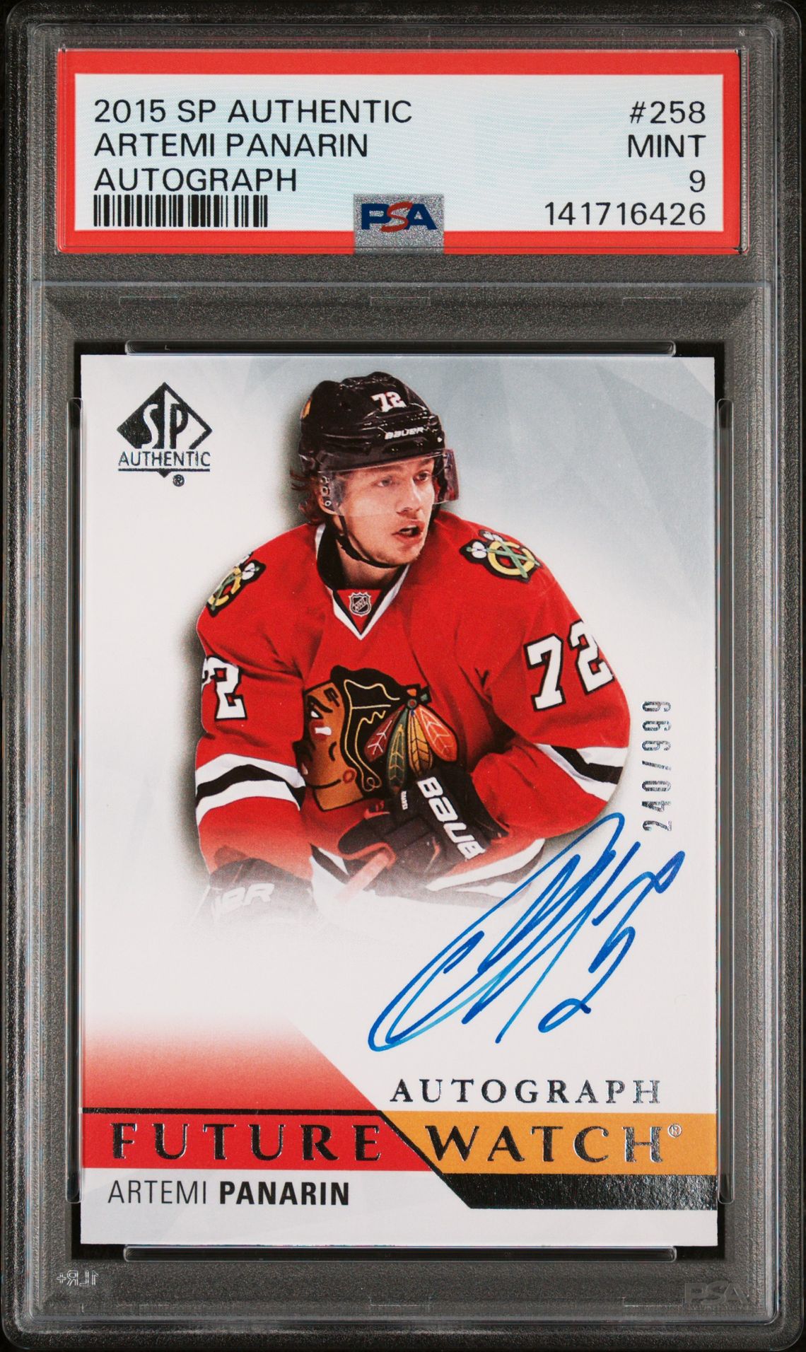 2015 SP Authentic SP AUTHENTIC AUTOGRAPH #258 Artemi Panarin front