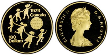 1979 $100 Year of the Child KM-126.1 Au PR69DCAM