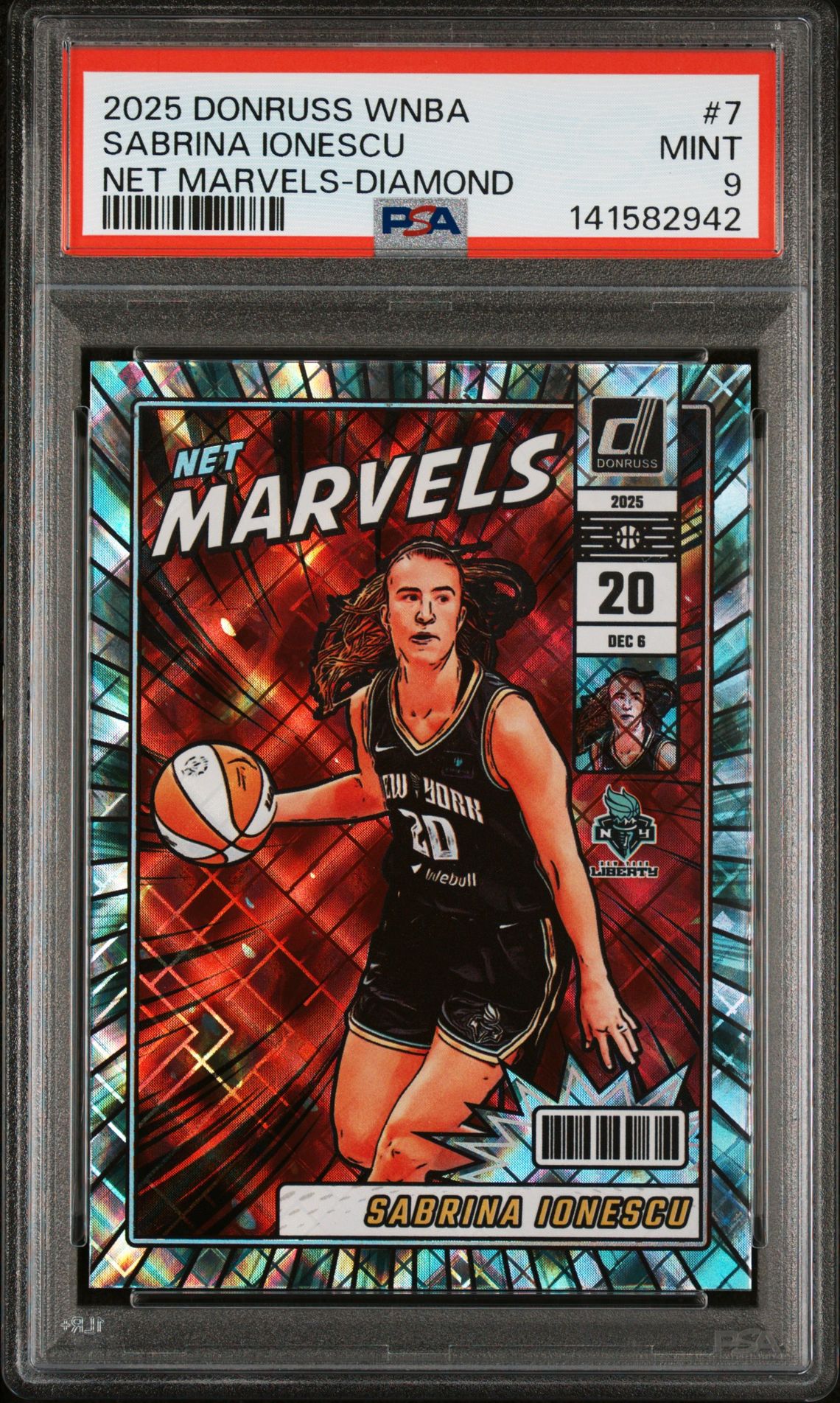 2025 Panini Panini Donruss Wnba Net Marvels #7 Sabrina Ionescu front