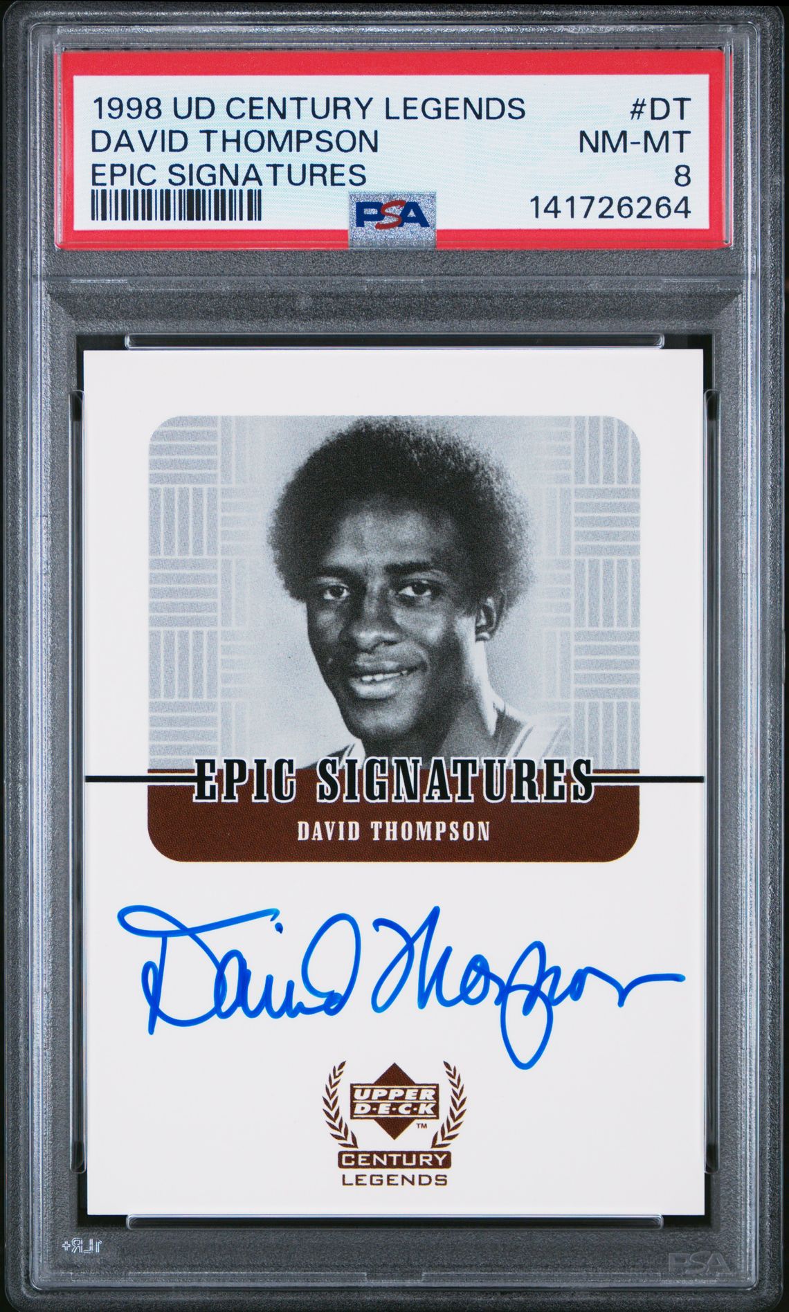 1998 Upper Deck UPPER DECK CENTURY LEGENDS EPIC SIGNATURES #DT David Thompson front