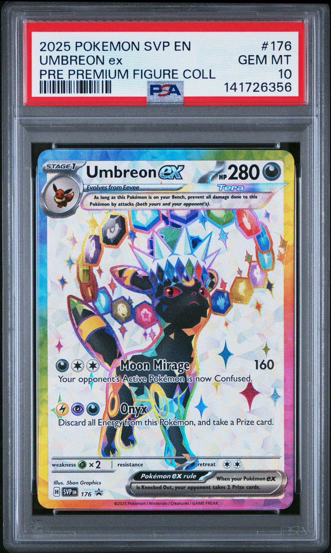 2025 Pokemon POKEMON SVP EN-SV BLACK STAR PROMO PRE PREMIUM FIGURE COLL #176 Umbreon Ex front