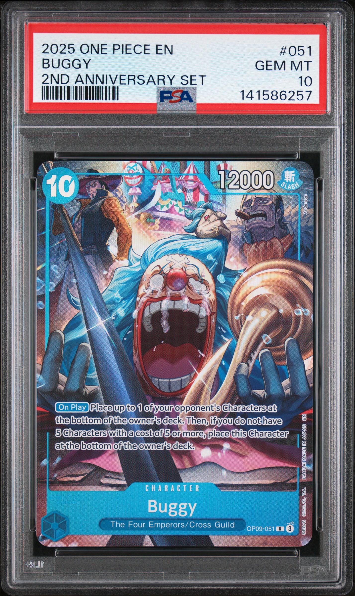 2025 #051 Buggy PSA 10 One Piece English Version 2nd Anniversary Set