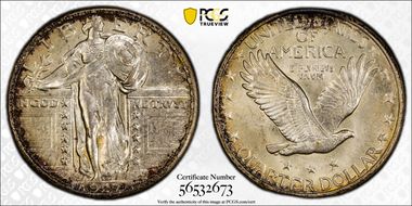 1927-D 25C MS65+ FH