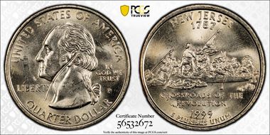 1999-P 25C New Jersey MS63