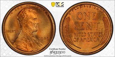 1909 1C Lincoln MS67+ RD