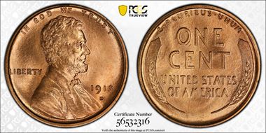 1915-D 1C MS67+ RD