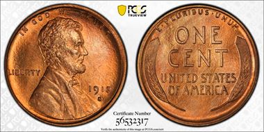 1915-S 1C MS66+ RD