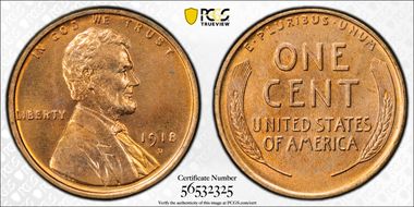 1918-D 1C MS66+ RD