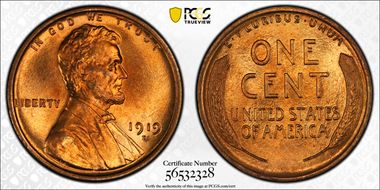 1919-D 1C MS67RD