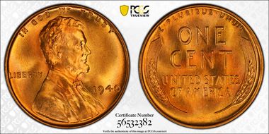 1940 1C MS68RD