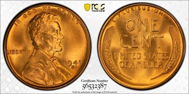 1941-S 1C MS68RD
