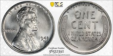 1943-D 1C MS68+
