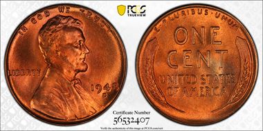 1948-D 1C MS67+ RD
