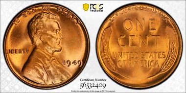 1949 1C MS67+ RD