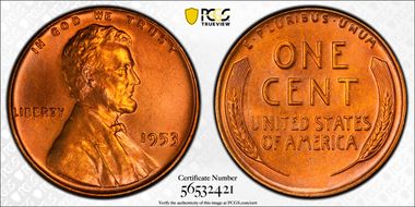 1953 1C MS67+ RD