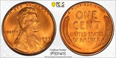 1953-S 1C MS68RD