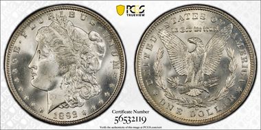 1892-O $1 MS65