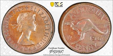 1963 Y. (p) 1D MS62BN
