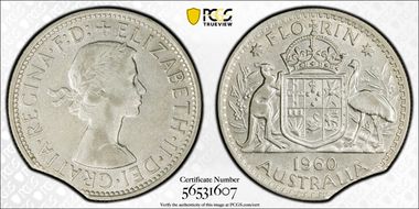 1960(m) Florin KM-60 Ag AU50