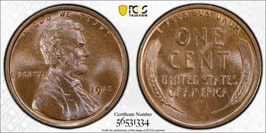 1915 1C MS66+ BN