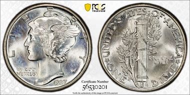 1927 10C MS67+ FB