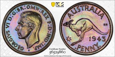 1943-I (B) 1D Restrike PR64BN