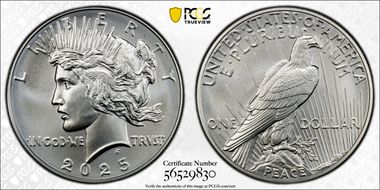 2025 $1 Peace Dollar MS69