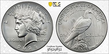 2025 $1 Peace Dollar MS69