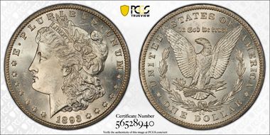 1893-CC $1 MS65+