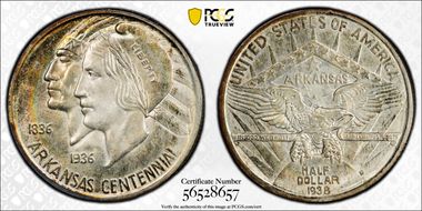 1938-D 50C Arkansas MS67