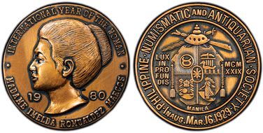 1980 Medal International Year of the Women Honeycutt-766a Antiqued Cu MS61