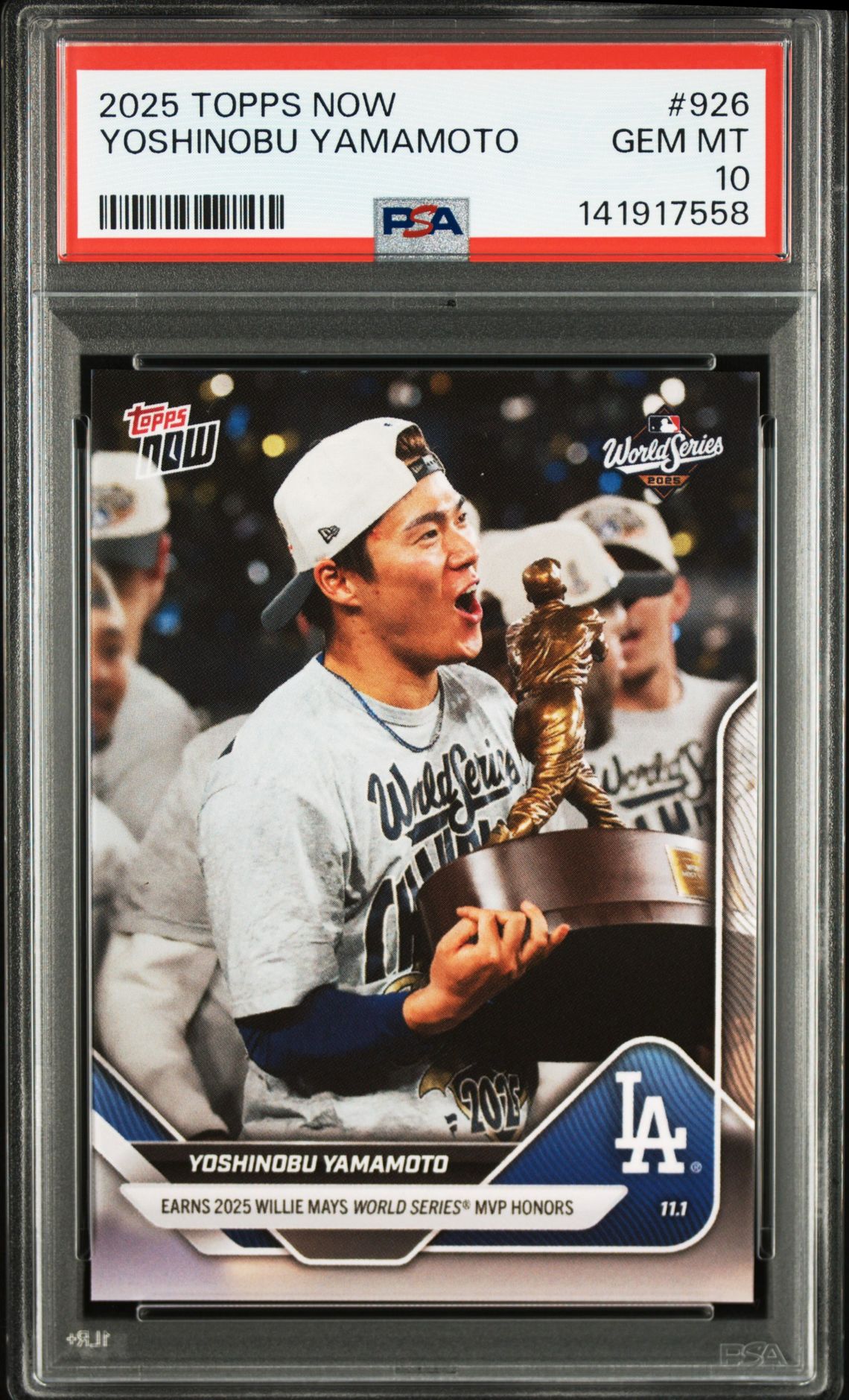 2025 Topps TOPPS NOW #926 Yoshinobu Yamamoto front